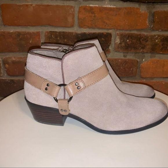 Sam Edelman Gray Suede Phoenix Ankle Booties 7 - Picture 3 of 9